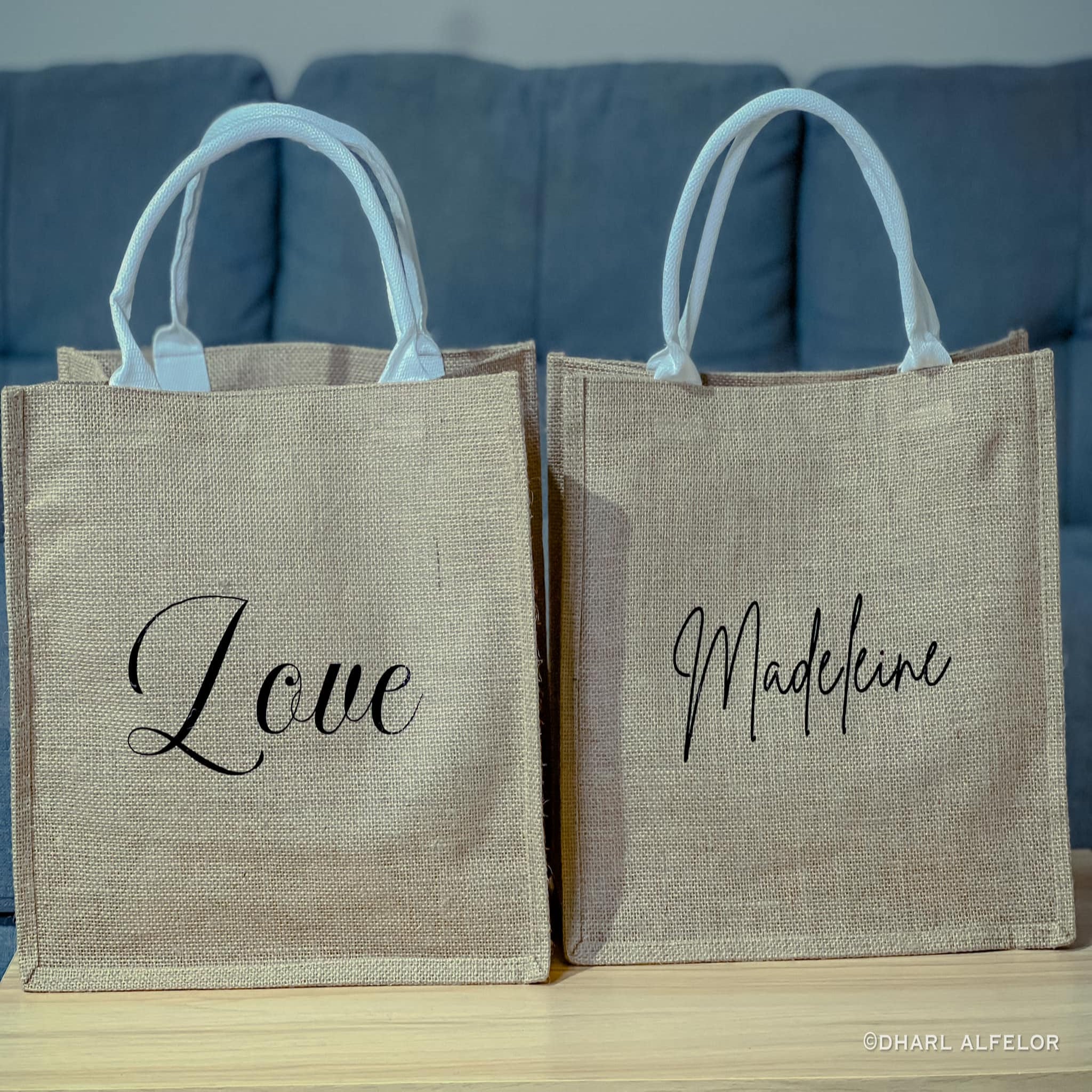 Personalised Burlap Jute Gift Bag